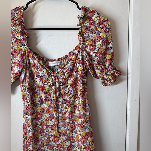 Faithfull the Brand X Lennox Midi Ditzy Floral White Red Yellow Dress Size Small - Picture 5 of 14